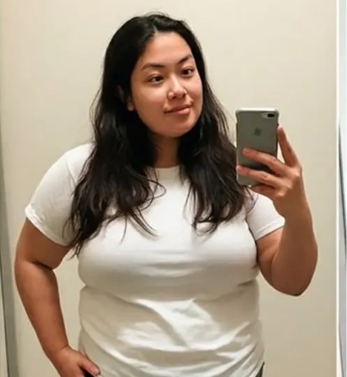 Sarah Chen before starting Ongo Weight Loss